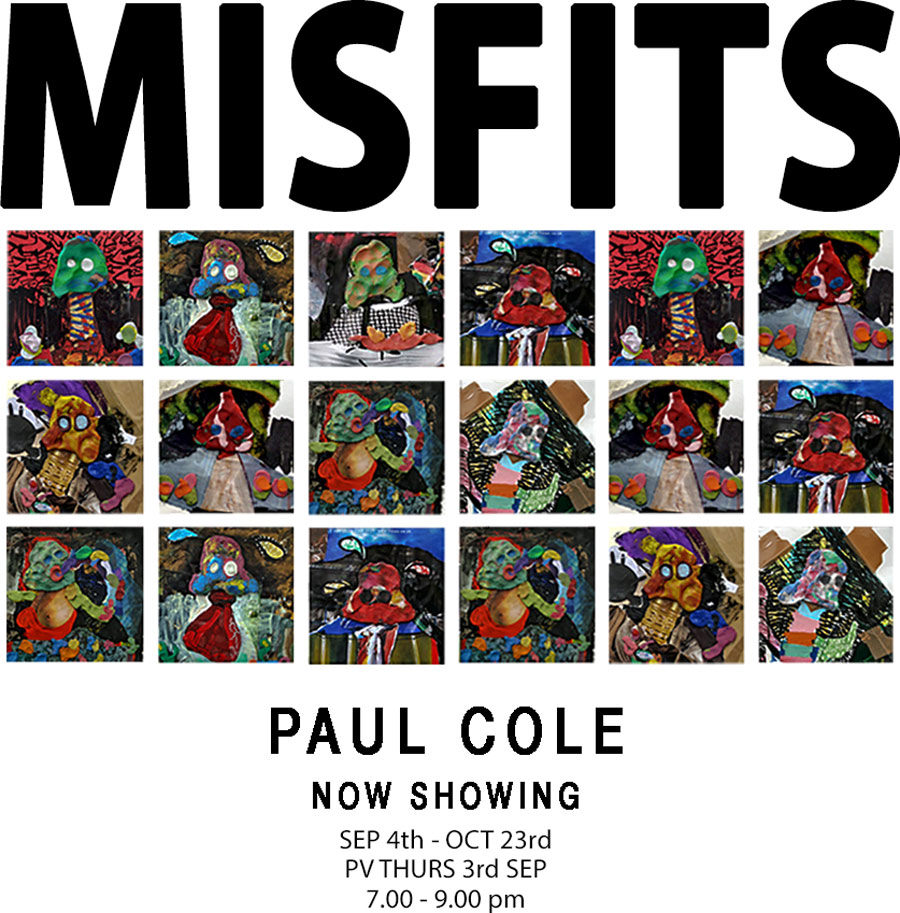 Artist Paul Cole in 'MISFITS' curated by Della Gooden 
