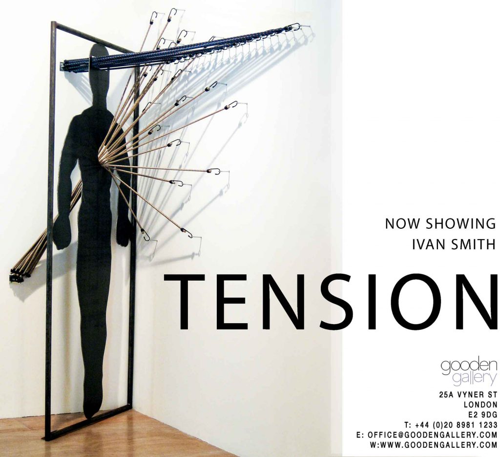 Artist Ivan Smith in 'TENSION' at Gooden Gallery, London. Curated by Della Gooden 
