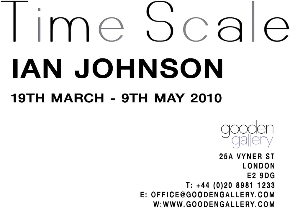 Artist Ian Johnson  in 'Time Scale' curated by Della Gooden 