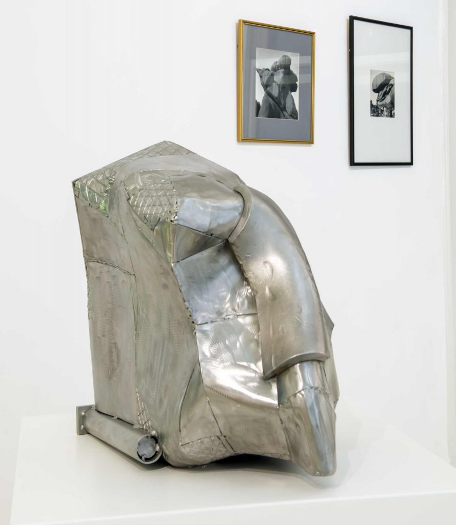 John Gibbons, sculptor in 'The Secret Life of Stuff' at Arthouse1 Gallery London. Curated by Catherine Ferguson and Della Gooden 