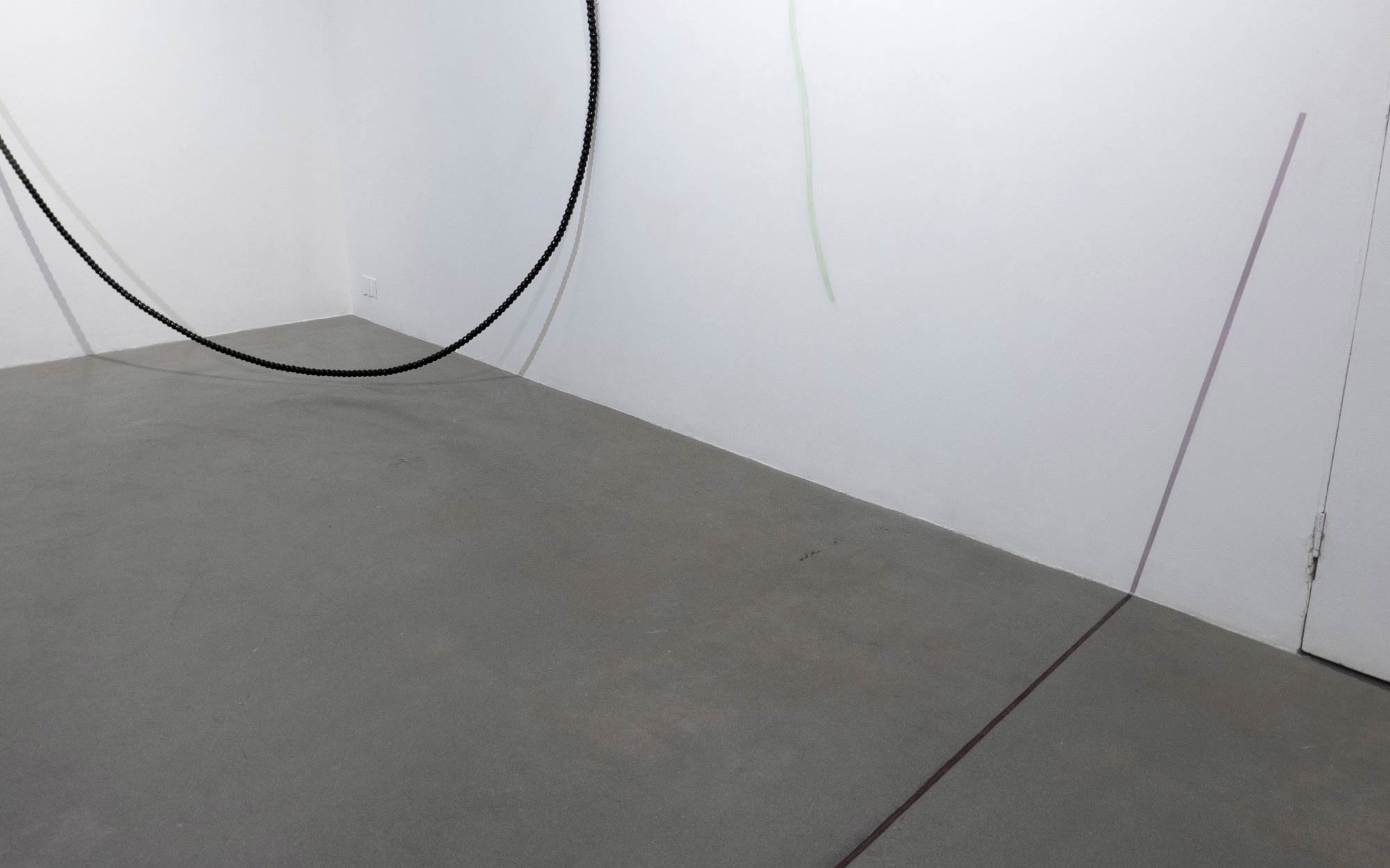 'Although' by Della Gooden (detail of the painting on the wall and floor). Made for the APT SHOTS programme