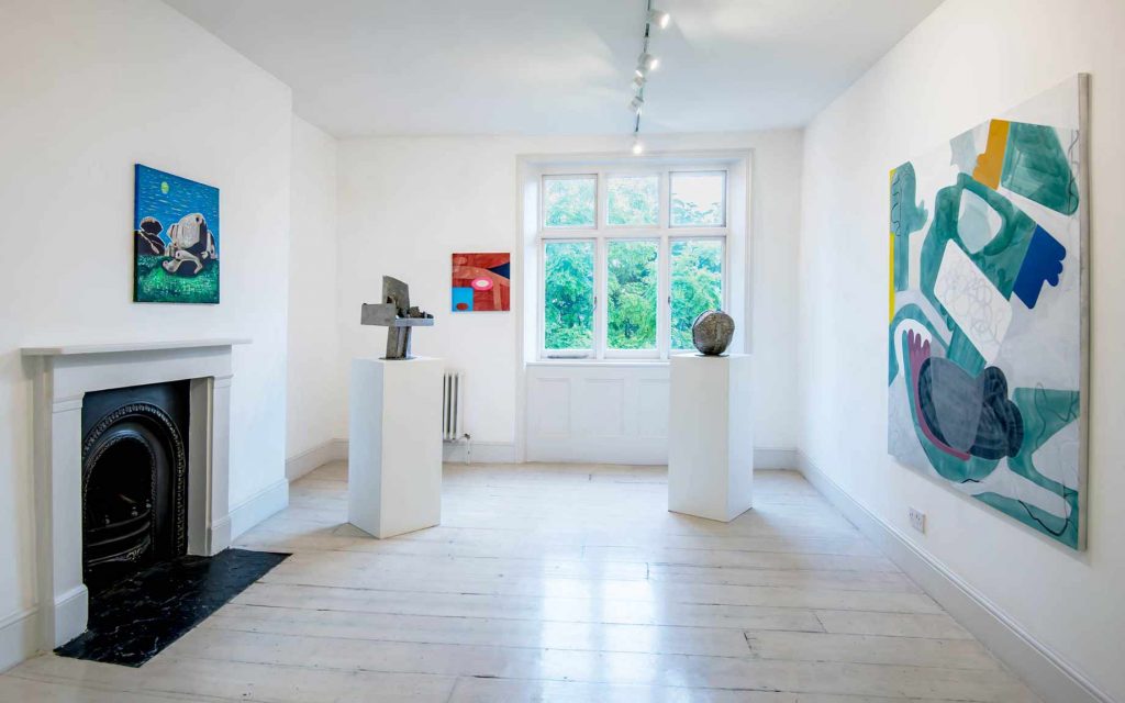 Artists Eileen Agar, Catherine Ferguson and John Gibbons in 'The Secret Life of Stuff' at Arthouse1 Gallery London. Curated by Catherine Ferguson and Della Gooden 