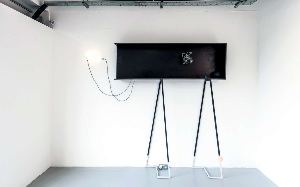 Artist Jo McGonigal in Hard Painting x2 at Phoenix Artspace, Brighton. Curated by Philip Cole, Della Gooden, Ian Boutell, Stig Evans and Patrick O'Donnell. Photo courtesy of The Redfern Gallery, London