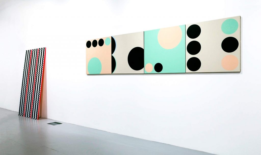 Artists Morrissey & Hancock. Artist Katrina Blannin. 'Hard Paintingx2' at Phoenix Artspace, Brighton
