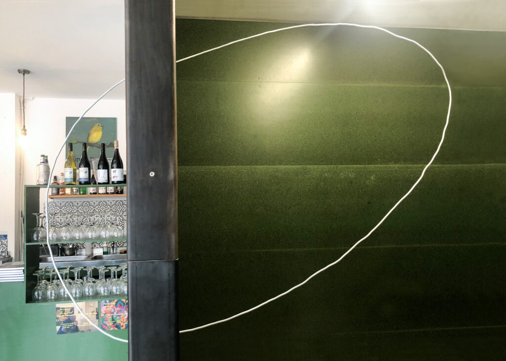 Exhibition 'Thinking Threshold's: Installation 'Drawn Solid' by artist Della Gooden