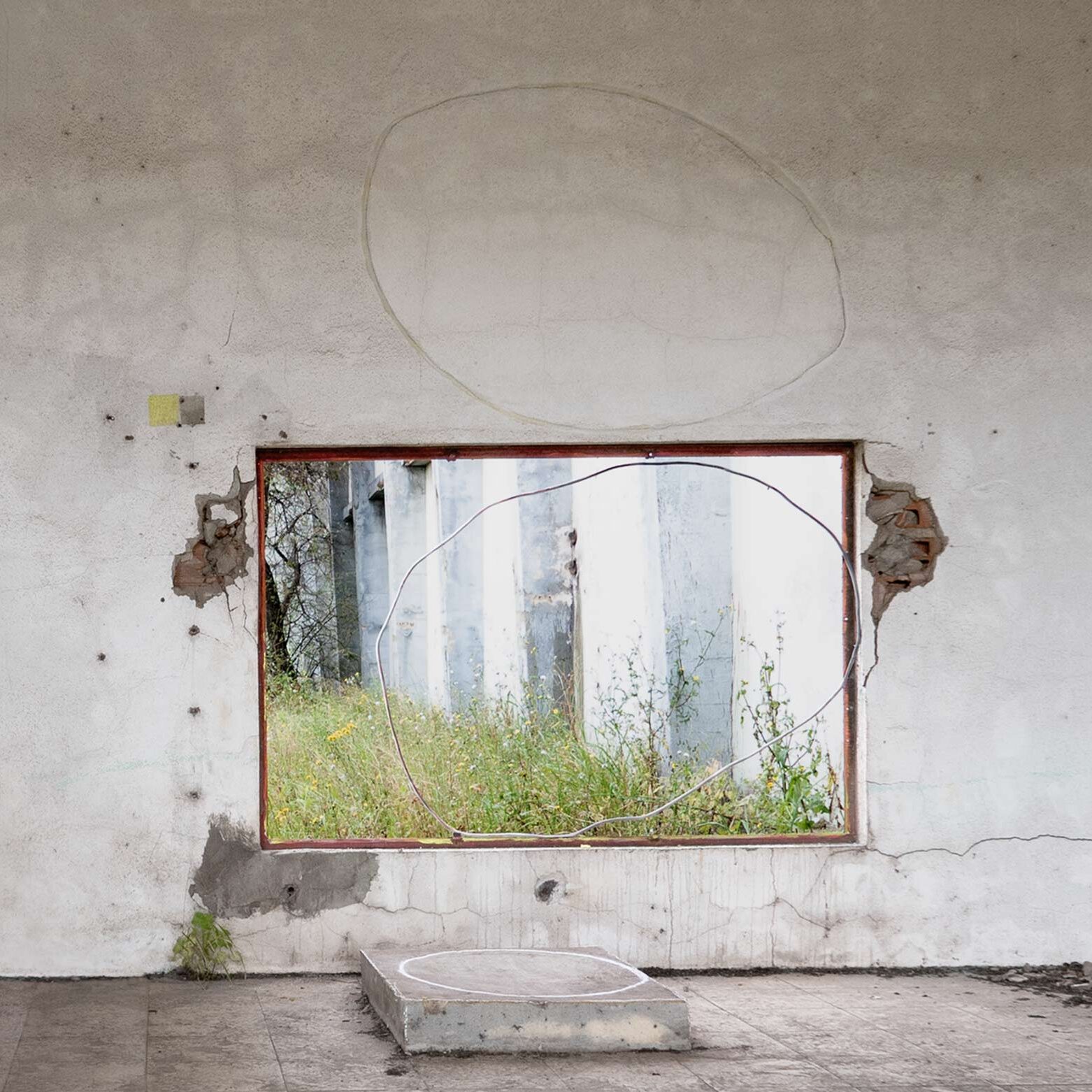 'Motional Oval' CUF Industrial Park, by Della Gooden, made on residency at PADA Studios, Barreiro Portugal.