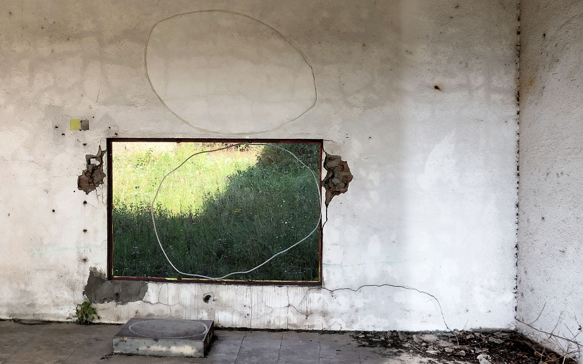 'Triptych: stack' CUF Industrial Park by Della Gooden -'three oval forms positioned vertically 